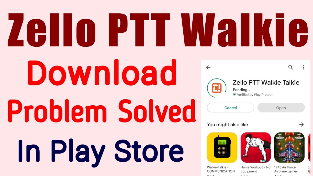 fix can't install Zello PTT Walkie Talkie app not download problem solved