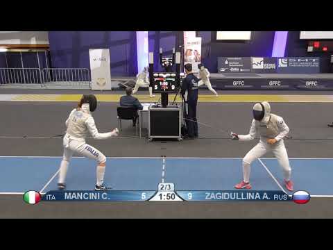 2019 122 T32 02 F F Individual Tauberbischofsheim DE WC BLUE ZAGIDULLINA Adelina RUS vs MANCINI Cami