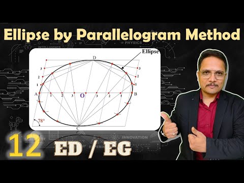 Ellipse by Parallelogram Method Engineering curves Engineering Graphics Ellipse