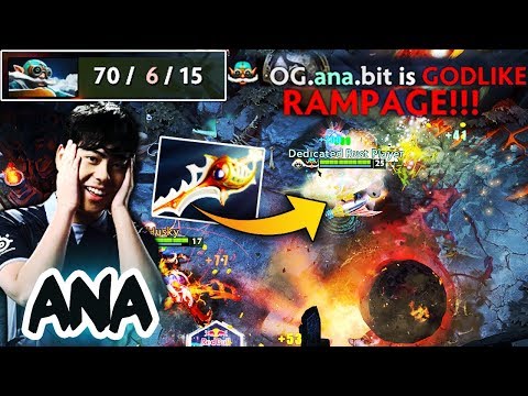 Ana FOUNTAIN FARM 70 Kills Gyrocopter - Brutal Rampage with Divine Rapier No Mercy Dota 2