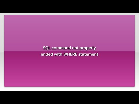 Sql Command Not Properly Ended With Where Statement