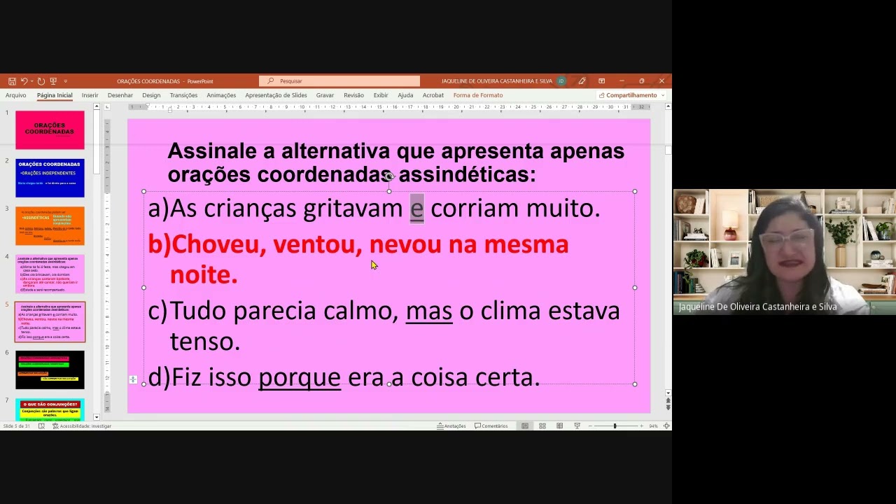 ORAÇÕES COORDENADAS SEM ENROLAÇÃO