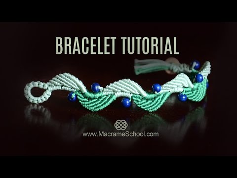 Macramé Double Wave Bracelet Beautiful Blue Danube by Strauss