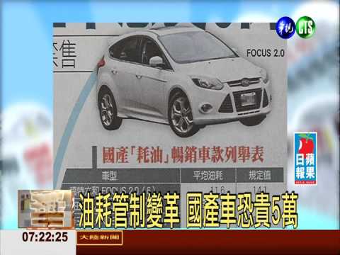 油耗管制變革 國產車恐貴5萬