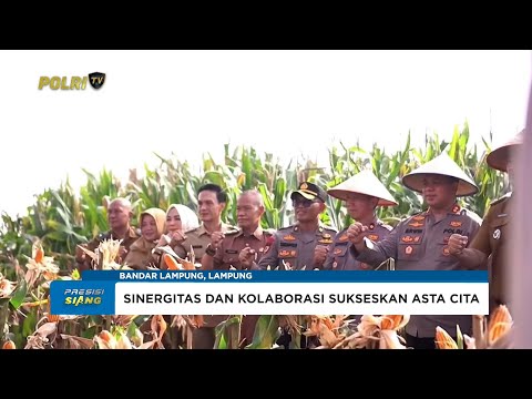 POLRESTA BANDAR LAMPUNG PANEN JAGUNG BERSAMA, DUKUNG KETAHANAN PANGAN