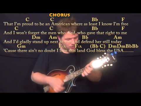 God Bless the USA - Mandolin Cover Lesson with Chords/Lyrics