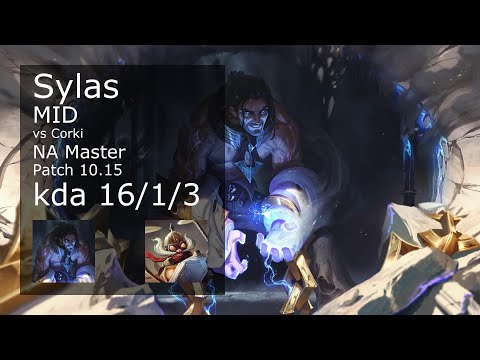 Sylas vs Corki Mid - NA Master 16/1/3 Patch 10.15 Gameplay