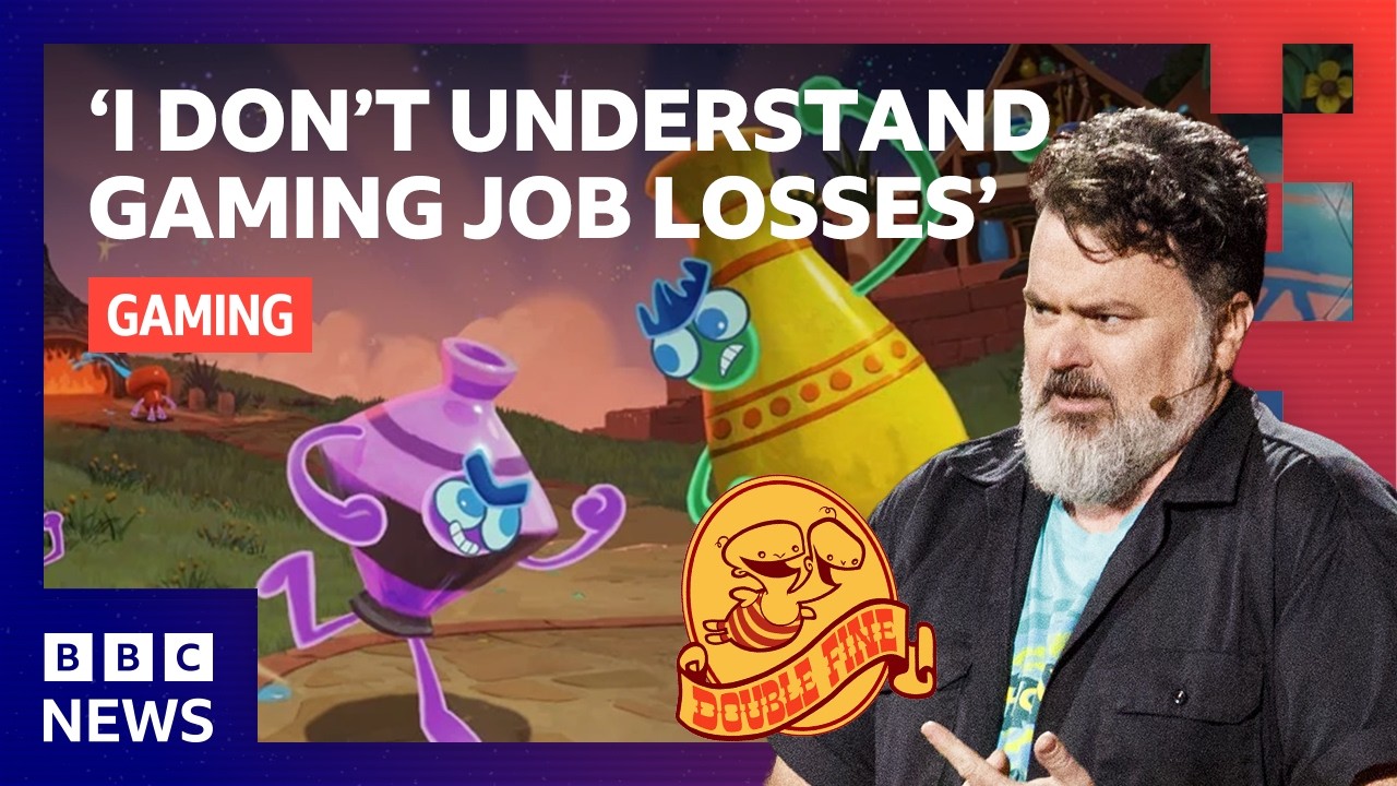 Double Fine's Tim Schafer on state of gaming industry | BBC News - YouTube