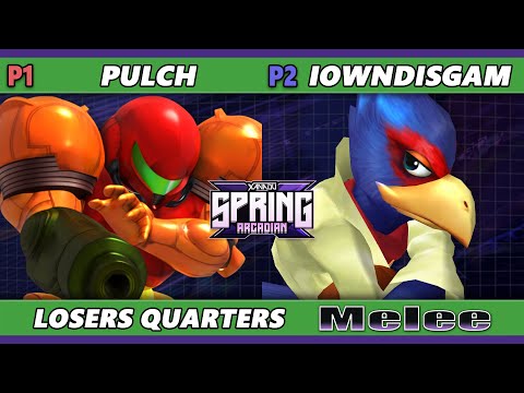 Xanadu Spring Arcadian Top 8 - Pulch (Samus) Vs. Iowndisgam (Falco) Smash Melee - SSBM