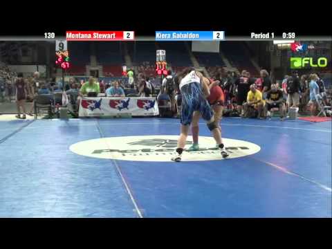 Junior WM 130 - Montana Stewart (Texas) vs. Kiera Gabaldon (Oregon)