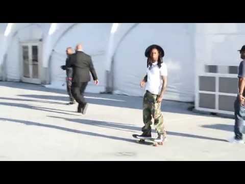 Lil Wayne Skateboards & Smokes Trees Backstage at BET AWARDS 2014