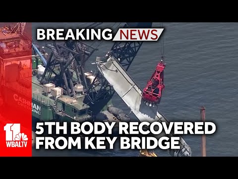 Fifth body recovered from site of Key Bridge collapse