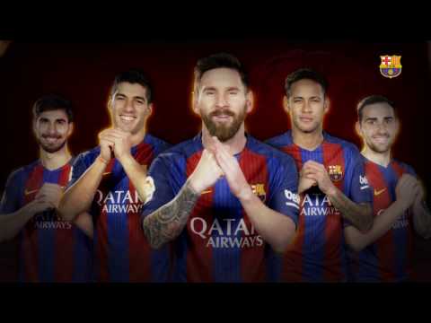 Los jugadores del FC Barcelona felicitan el Año Nuevo Chino