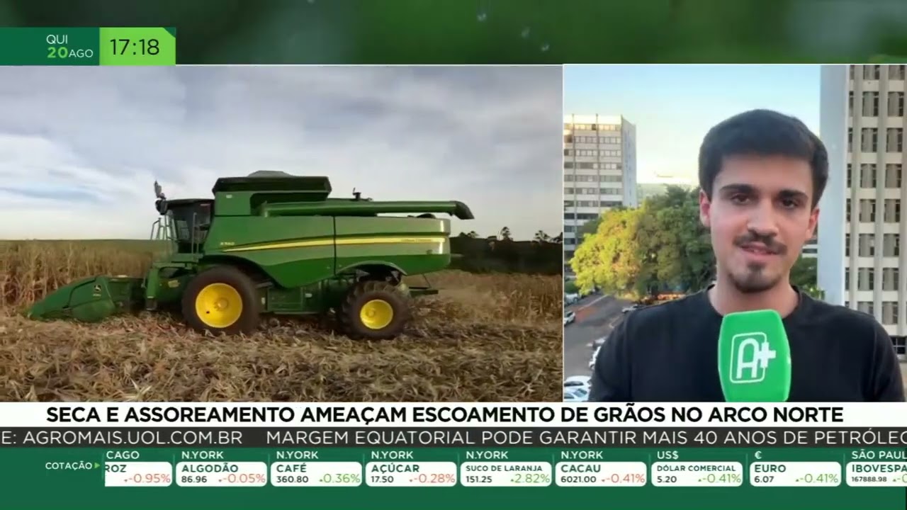 Seca e assoreamento ameaçam escoamento de grãos no arco norte