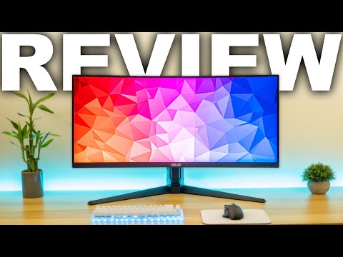 ASUS TUF Gaming 34” Ultra-Wide Curved Monitor (VG34VQ3B) – 21:9 QHD (3440x1440), 180Hz, 1ms, Extreme Low Motion Blur Sync, FreeSync Premium, Speaker, 90% DCI-P3, DisplayWidget Center, 3 yr Warranty video review thumbnail