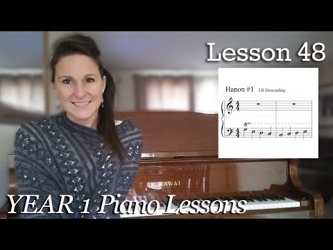 Free Beginner Piano Lessons | #48 - Hanon #1 Left Hand Descending | [Year 1] 3- 16
