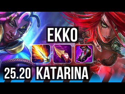EKKO vs KATARINA (MID) | 15/1/2, Legendary | EUNE Master | 25.20