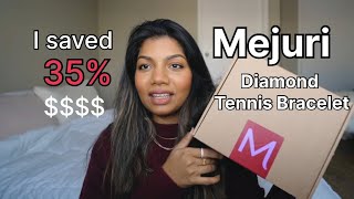 Mejuri Diamond Tennis Bracelet unboxing and first raw expression | private sale event