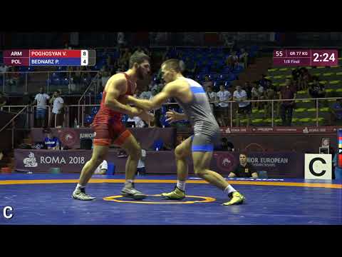 1/8 GR - 77 kg: V. POGHOSYAN (ARM) v. P. BEDNARZ (POL)