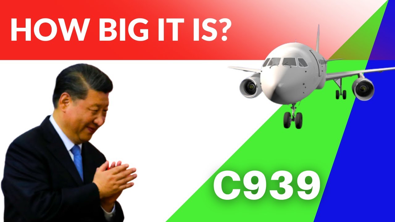 How does China's C939 intercontinental aircraft size compare to top European and U.S. models?