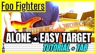 Foo Fighters - Alone + Easy Target (Guitar Cover) Lesson | Tab | Tutorial