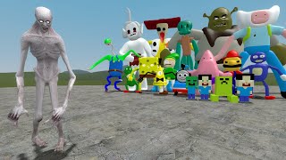 SCP-096 The Shy Guy vs All 3D Sanic Clones Memes in Garry's Mod!