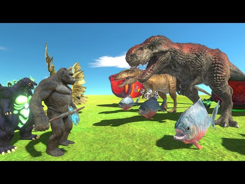 Tiny Kaiju War - Tiny Kaiju VS Dinosaurs + Aquatics - Animal Revolt Battle Simulator