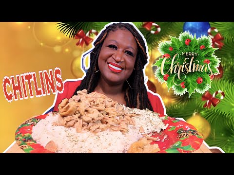 CHITLINS & RICE MUKBANG | MERRY CHRISTMAS🎄| 12 DAYS OF XMAS MUKBANG BULLS | LETS TALK ABOUT IT | 먹방