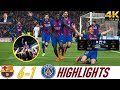 Barcelona 6 vs 1 PSG 4K Champions League 2017 🏆 Full Highlights 🎙️ Mariano Closs