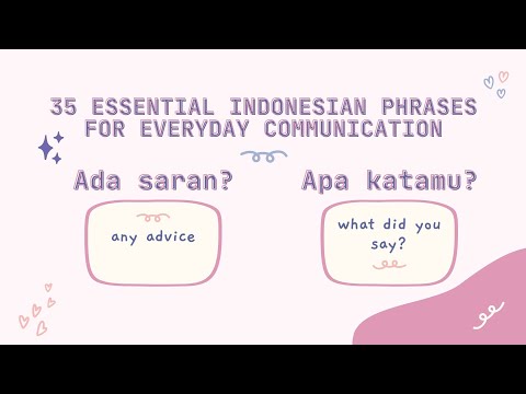 35 Essential Indonesian Phrases for Everyday Communication | Learn Indonesian | @easyindonesian