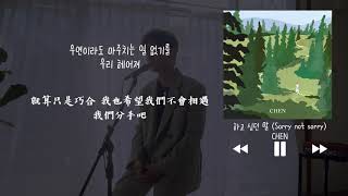 【韓中字】CHEN 첸 - 想說的話 하고 싶던 말 (Sorry not sorry)