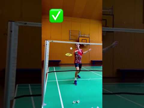 Badminton How to do a forehand net drop Do’s and don’ts ✅❌ #shorts
