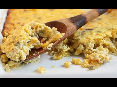 Pastel de elote con rajas / Cómo hacer pastel de elote fácil