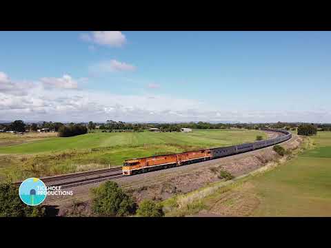 Drone video of Diesel Locomotives NR30 & NR31 - Great Southern - January 2023