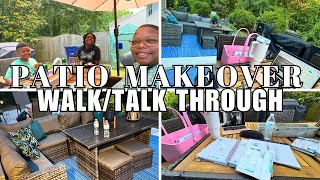 OUTDOOR OASIS PATIO MAKEOVER PART 1 WALK/TALK THROUGH - OPEN BOX HAUL - MOTHER'S DAY - DSW HAUL