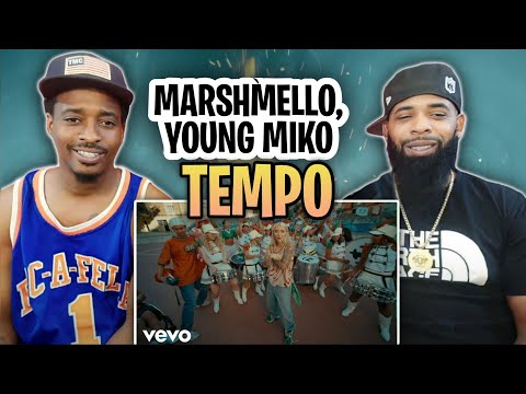 AMERICAN RAPPER REACTS TO -Marshmello, Young Miko - Tempo (Official Video)