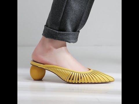 Chiko Faron Sculptural Heel Pointed Mules