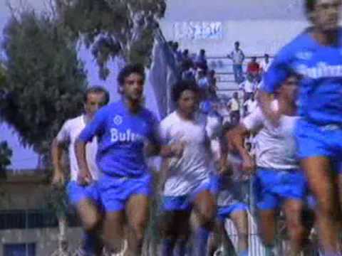 Allenamento del Napoli di Maradona allo stadio "Capozza" di Casarano alla vigilia di Lecce-Napoli