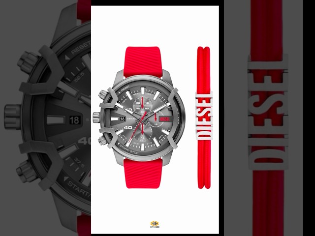 Vídeo relacionado con Diesel Relojes de pulsera para hombre, 26 mm, negro, nailon, correa de repuesto original para DZ4512, Negro, Clásico