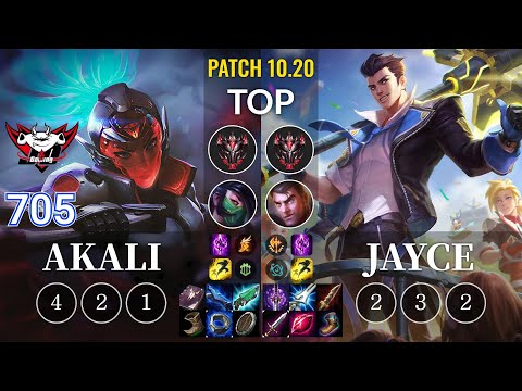 JDG 705 Akali vs Jayce Top - KR Patch 10.20