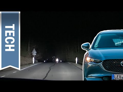 Matrix LED Scheinwerfer (ALH) im Mazda3 & CX-30 im Test bei Nachtfahrt