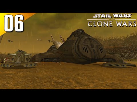 The Clone Wars: 100% (Jedi Master) Walkthrough Part 6 - Ambush Among the Wreckage (No Commentary)