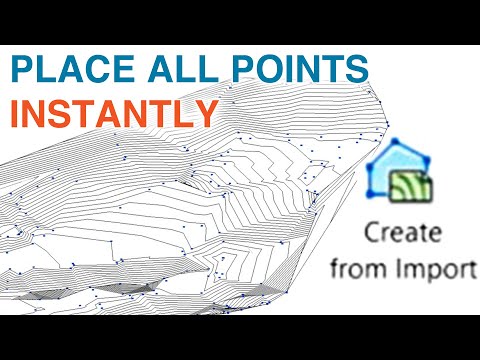 2D to 3D topography using import points file from AutoCad - Revit tutorial