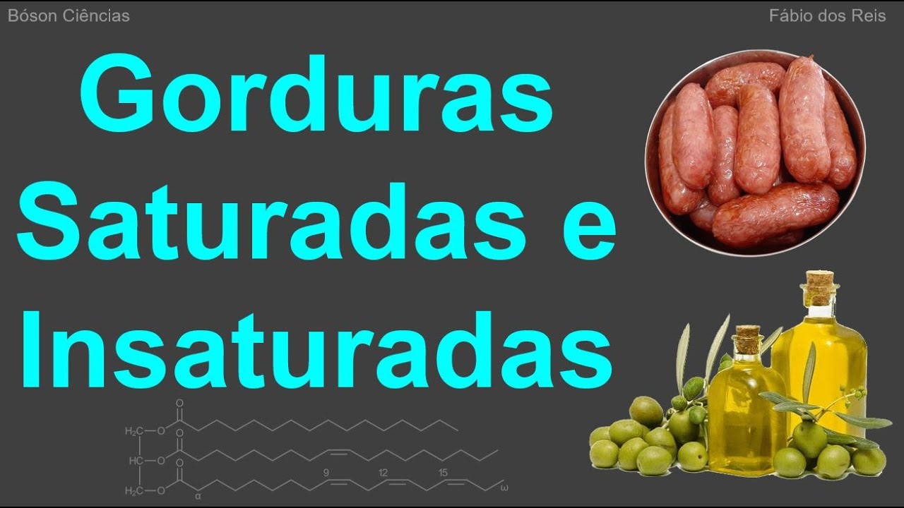 O que são Gorduras Saturadas e Gorduras Insaturadas - Bioquímica