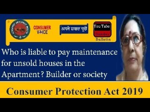 Who is liable to pay maintenance for unsold houses in the Apartment? Builder or society