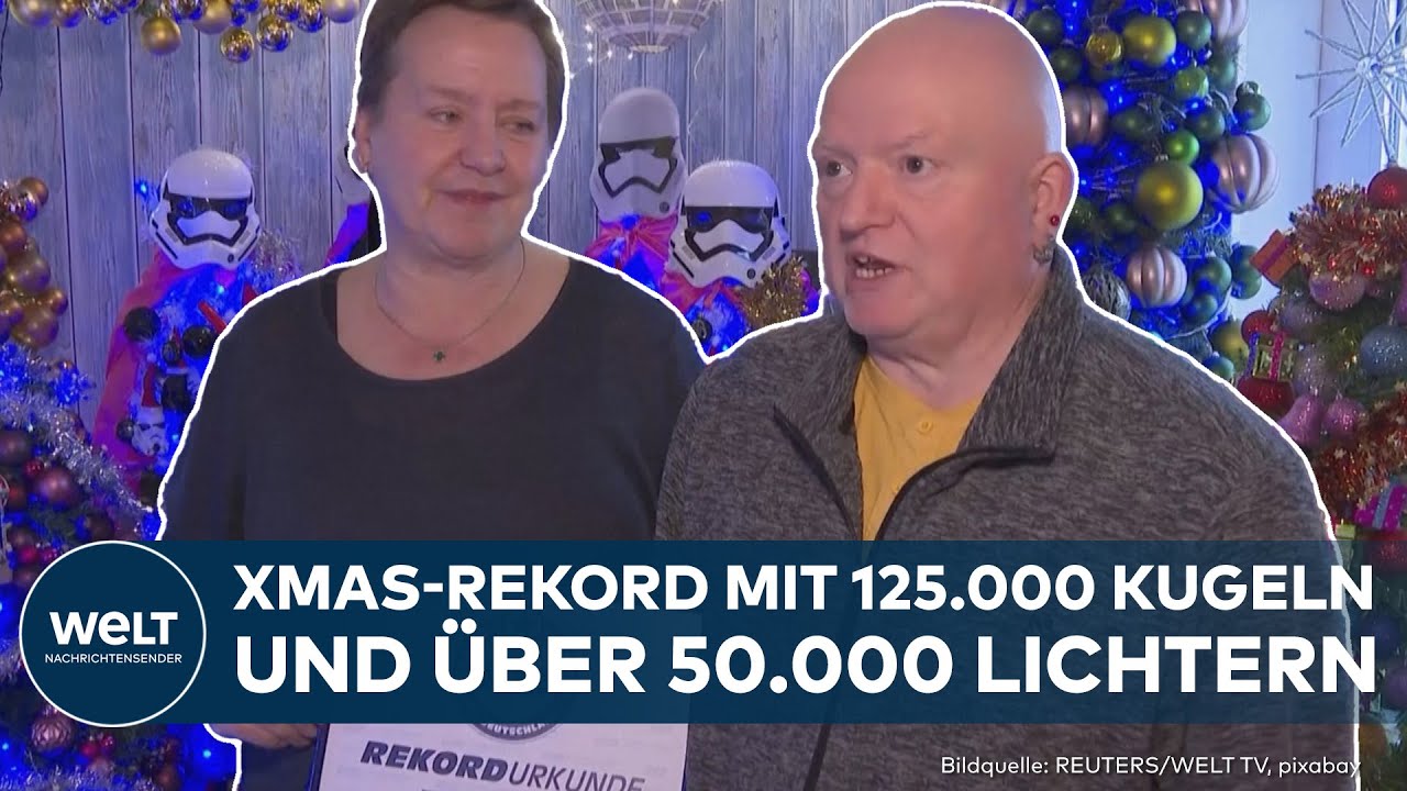 NIEDERSACHSEN: Mehr Glitzer geht wirklich nicht! 621 Weihnachtsbäume - Rekord!