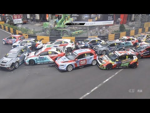 WTCR 2018. Race 2 Macau Grand Prix. Start Pile Up