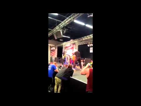 FIBO POWER ON STAGE 2015 / Benchpress / Bankdrücken RAW 245kg  Peter Hulin 5 Place / GERMANY .