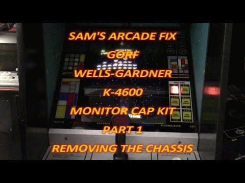 SAM'S ARCADE FIX GORF WELLS GARDNER K 4600 MONITOR CAP KIT PART 1