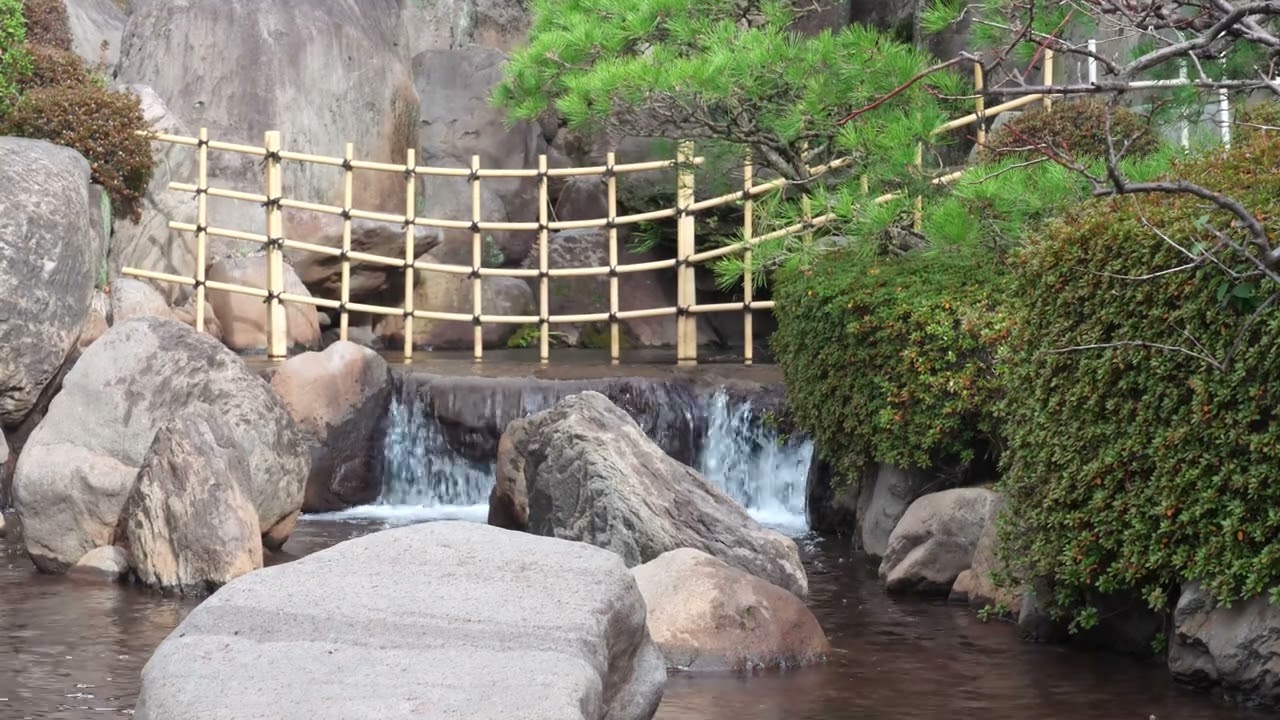 松と水の流れ／pine and water stream／w0119